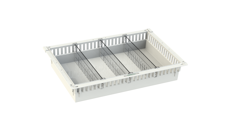 ISO modular tray 4 lanes, lengthwise