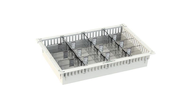 ISO modular tray 4 lanes, lengthwise