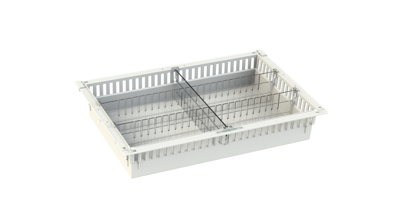 ISO modular tray; 3 lanes, crosswise